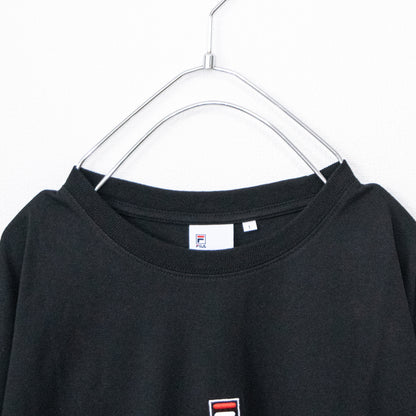 FILA HERITAGE Logo Sleeve Long T-Shirt BLACK FM9807