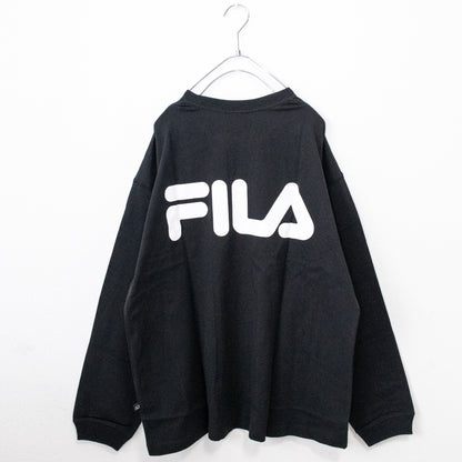 FILA HERITAGE Logo Sleeve Long T-Shirt BLACK FM9807