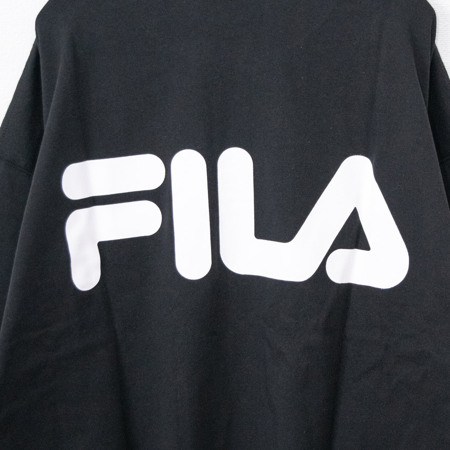 FILA HERITAGE Logo Sleeve Long T-Shirt BLACK FM9807