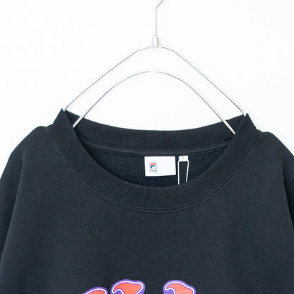 FILA EXCLUSIVE FS3077 クルーネック スウェットシャツ BLACK