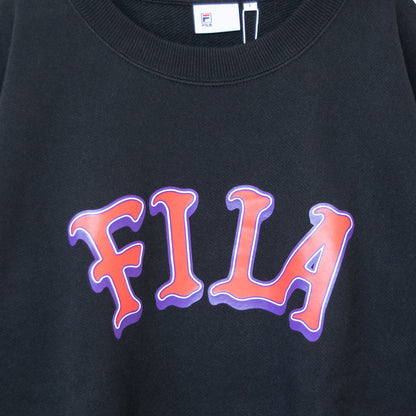 FILA EXCLUSIVE FS3077 クルーネック スウェットシャツ BLACK