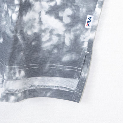FILA Box Logo Print Tie-dye Short Sleeve T-shirt GRAY