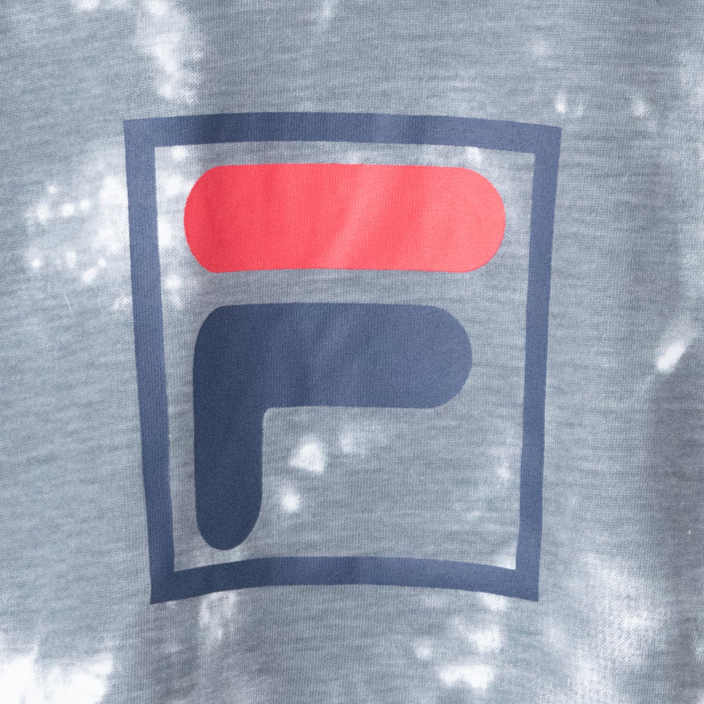 FILA Box Logo Print Tie-dye Short Sleeve T-shirt GRAY