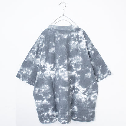 FILA Box Logo Print Tie-dye Short Sleeve T-shirt GRAY