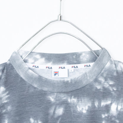FILA Box Logo Print Tie-dye Short Sleeve T-shirt GRAY