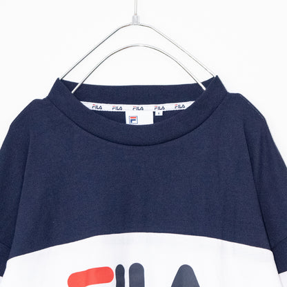 FILA COLOR BLOCK L/S Tシャツ Navy/Red