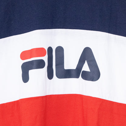 FILA COLOR BLOCK L/S Tシャツ Navy/Red