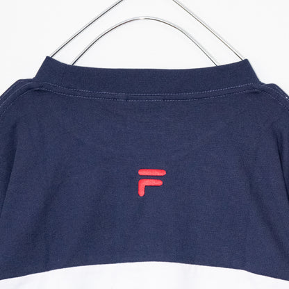 FILA COLOR BLOCK L/S Tシャツ Navy/Red