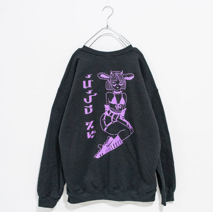 TRACY x NOIKISU ガーターガール Sweatshirt BLACK