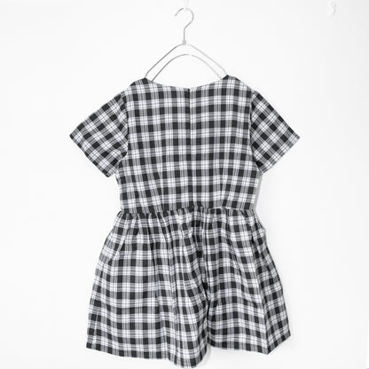 Glitters For Dinner Black &amp; Grey Tartan Baby Doll Dress Tartan Check Dress BLACK