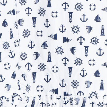 Glitters For Dinner Anchor Baby Doll ワンピース マリン柄ワンピース WHITE