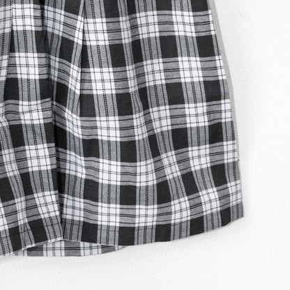 Glitters For Dinner Black &amp; Grey Tartan Baby Doll Dress Tartan Check Dress BLACK