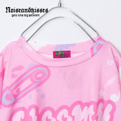 ACDC RAG Pastel Gloomy Huge T-shirt PINK