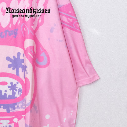 ACDC RAG Pastel Gloomy Huge T-shirt PINK