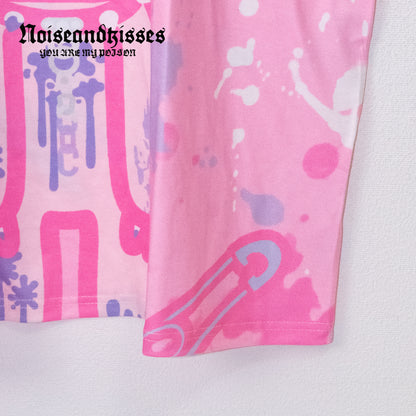 ACDC RAG Pastel Gloomy Huge T-shirt PINK