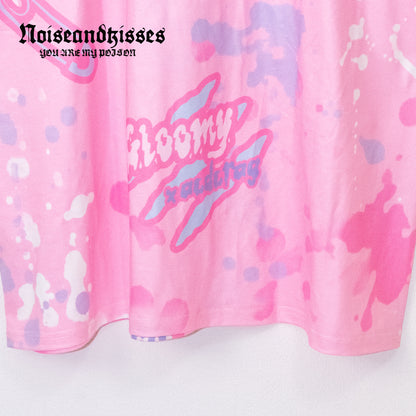 ACDC RAG Pastel Gloomy Huge T-shirt PINK