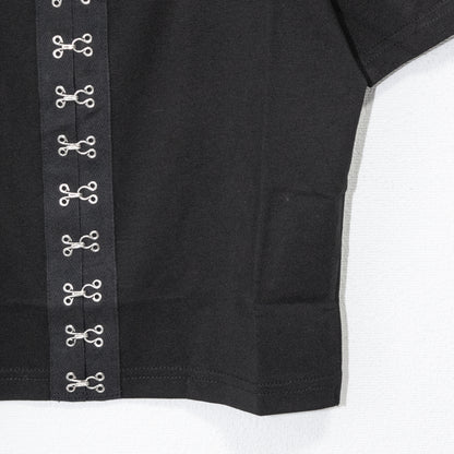 フロントホック 半袖Tシャツ BLACK