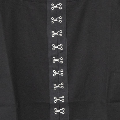 フロントホック 半袖Tシャツ BLACK