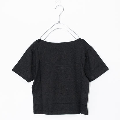 フロントホック 半袖Tシャツ BLACK