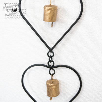 Antique Iron Bell Heart