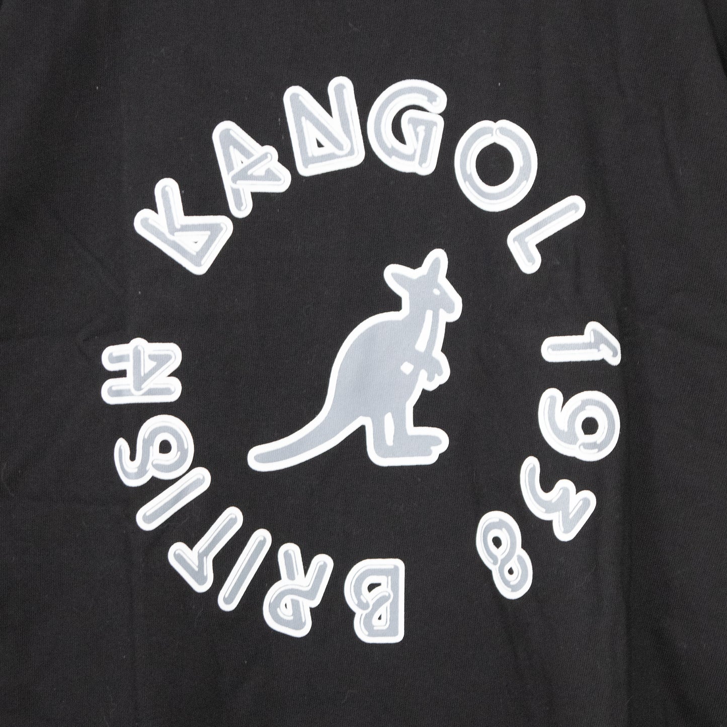 KANGOL Music Circle Short Sleeve T-Shirt BLACK