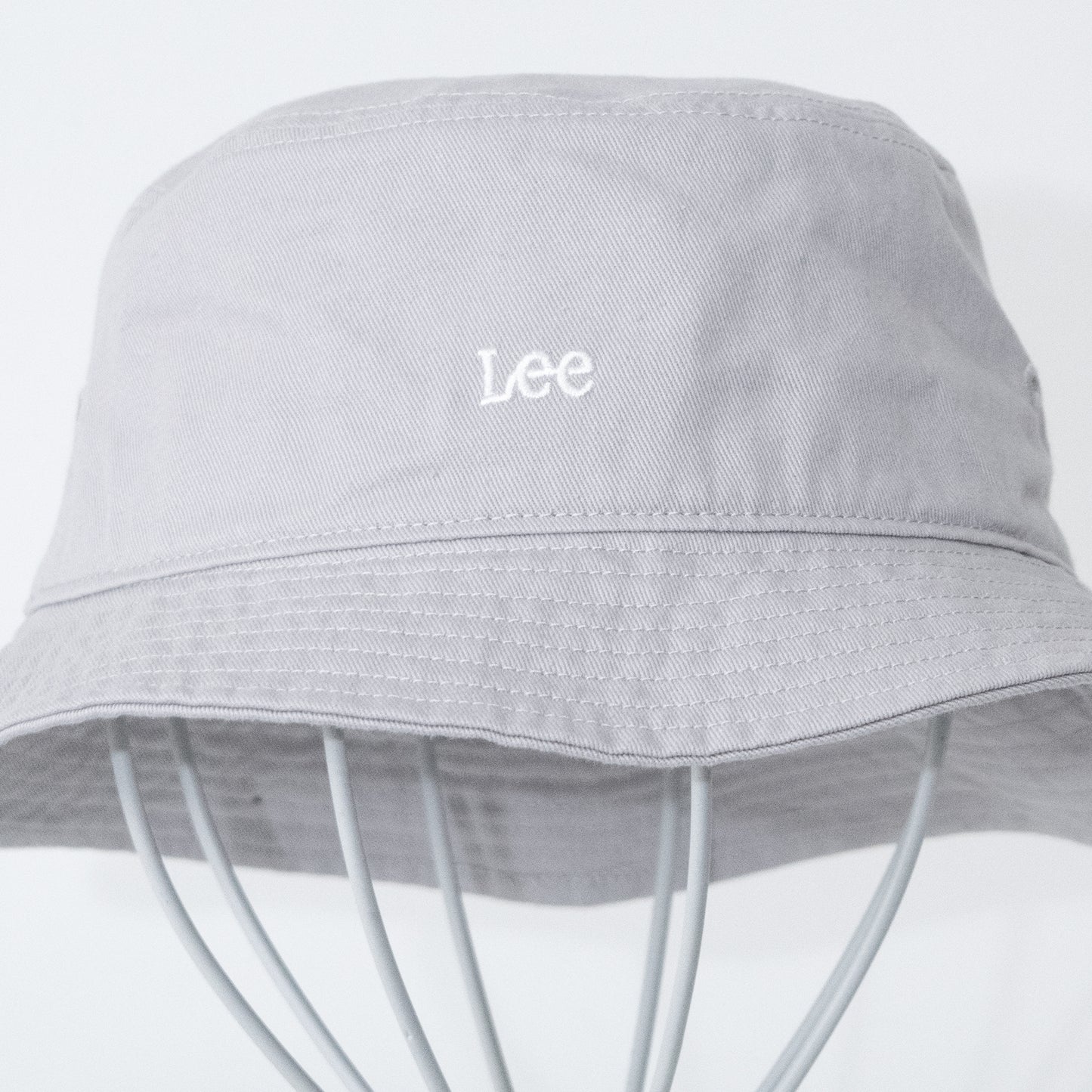 Lee logo embroidered bucket hat GRAY