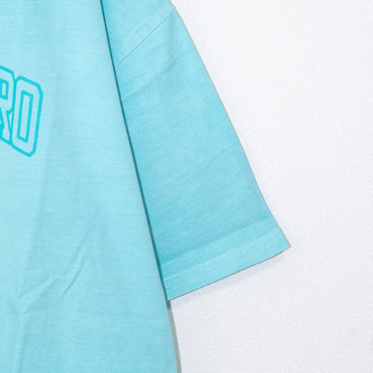 College logo print short sleeve T-shirt Mint Blue