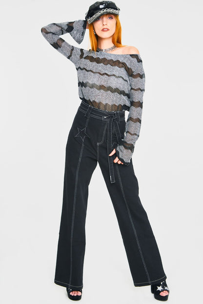 JAWBREAKER Metamorphic Sweater GRAY グレー