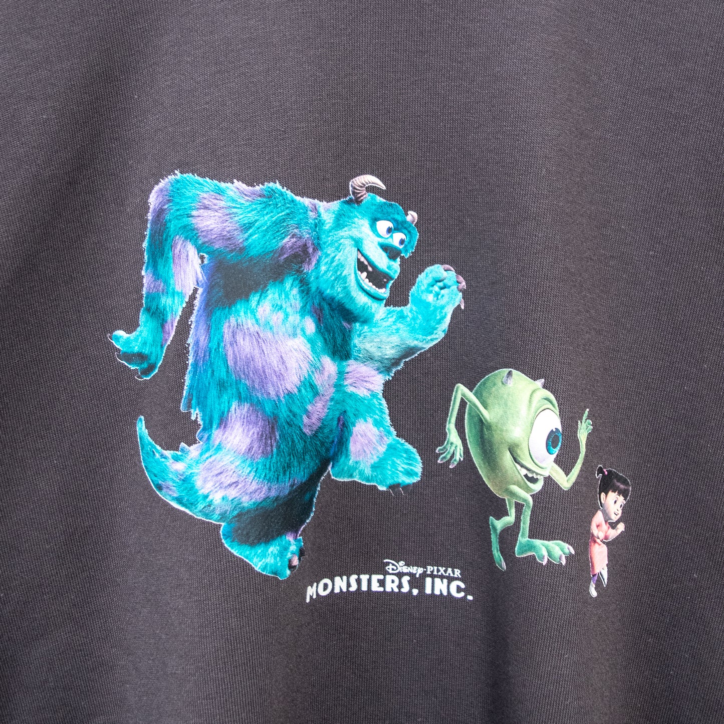 Monsters, Inc. Character Print Sweat Top CHARCOAL