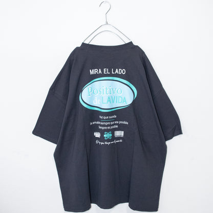 Oval logo short sleeve T-shirt BLACK