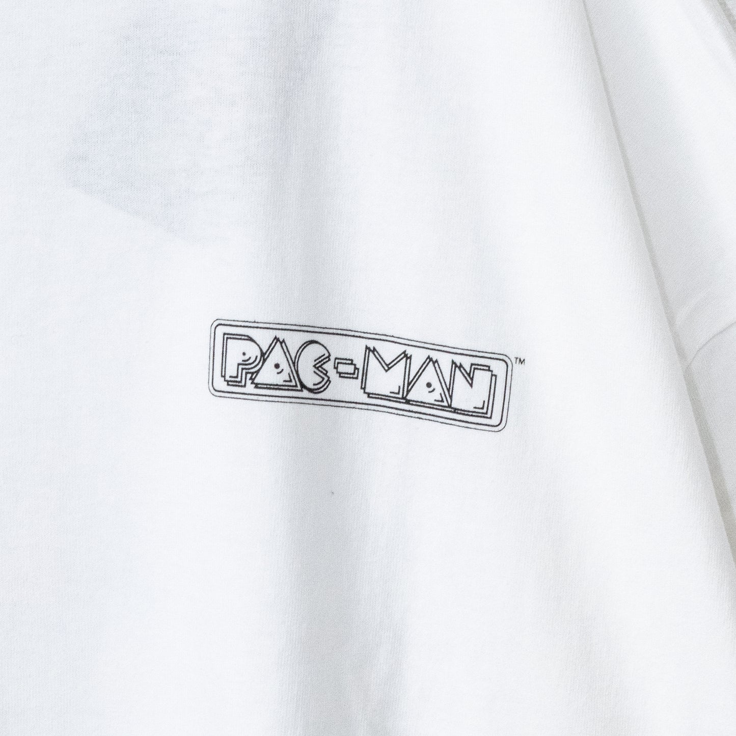 パックマン 公式 迷図プリント 半袖 オーバーサイズ Tシャツ WHITE