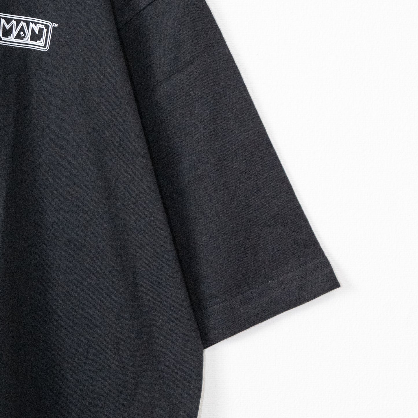 パックマン 公式 迷図プリント 半袖 オーバーサイズ Tシャツ BLACK
