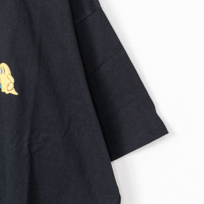 パックマン 公式 レトロキャラ プリント 半袖Tシャツ BLACK