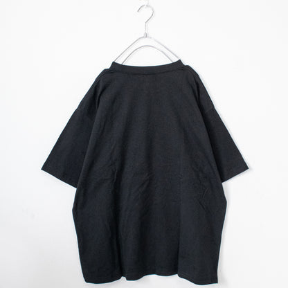 パックマン 公式 レトロロゴ刺繍 半袖Tシャツ BLACK