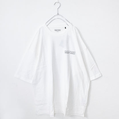 パックマン 公式 迷図プリント 半袖 オーバーサイズ Tシャツ WHITE