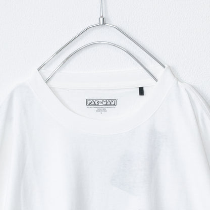 パックマン 公式 迷図プリント 半袖 オーバーサイズ Tシャツ WHITE