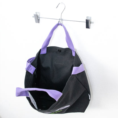 FILA x RADIO EVA Monogram Logo Tote Bag EVANGELION LIMITED BLACK