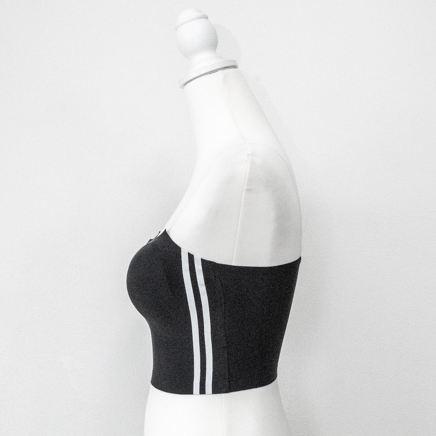 Cool Side Line Sporty Bra Top with Cups BLACK