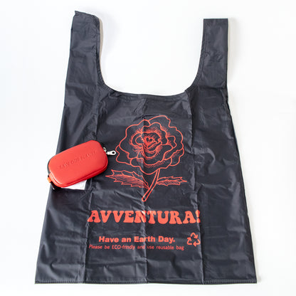 Foldable eco bag with pouch BLACK