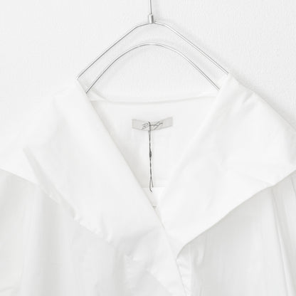Brown&amp;Street Back flap short sleeve shirt WHITE