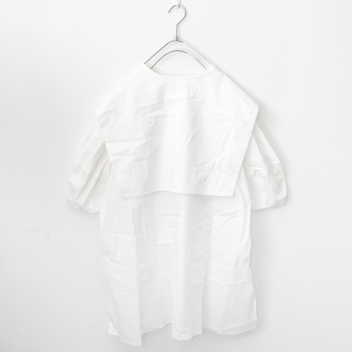 Brown&amp;Street Back flap short sleeve shirt WHITE