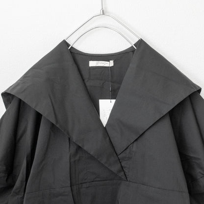 Brown&amp;Street Back flap short sleeve shirt BLACK