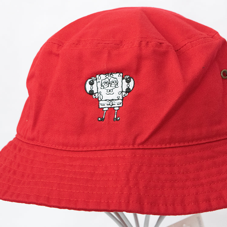 Spongebob Embroidered Bucket Hat RED