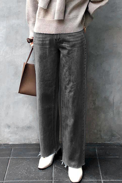 Denim Straight Pants Bleach Blue