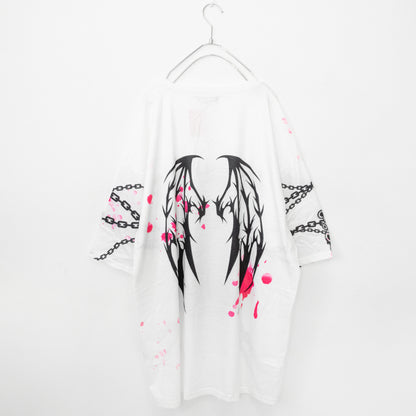 SUNCITY DOLL x ACDC RAG Sweet My Pain ヒュージTシャツ WHITE