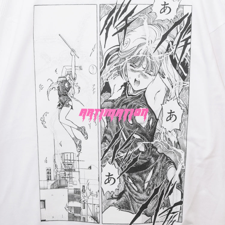 ARTIMATIONx電影少女 THUNDER ACTION L/S Tシャツ WHITE