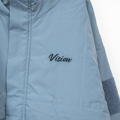 VISION STREET WEAR 中綿 ナイロンワッペンブルゾンジャケット BLUE