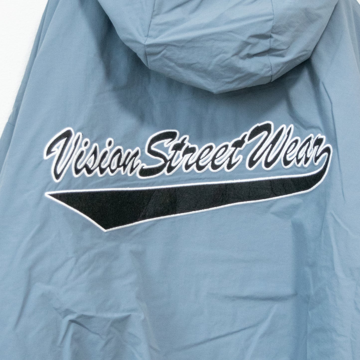VISION STREET WEAR Padded Nylon Patch Blouson Jacket BLUE