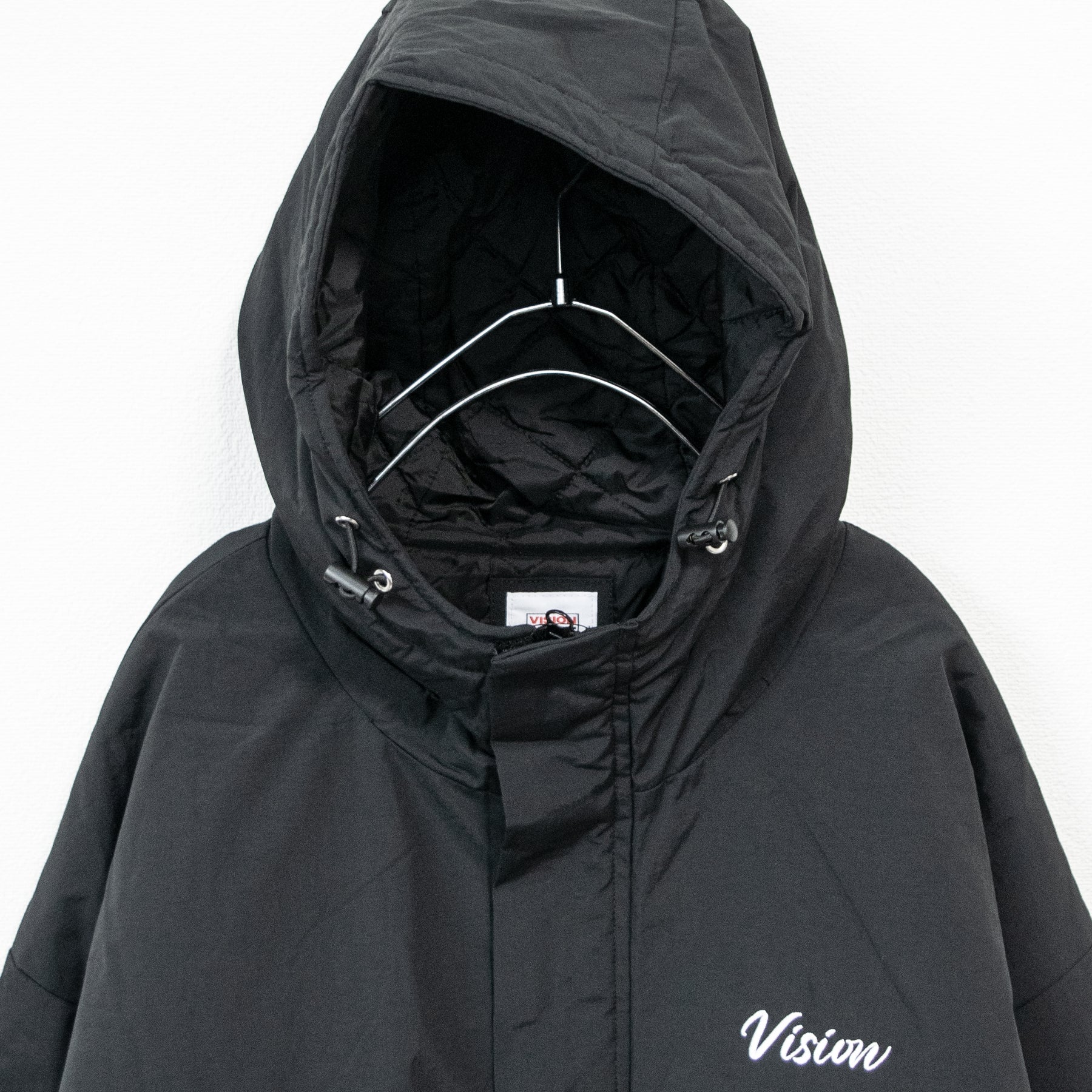 VISION STREET WEAR 中綿 ナイロンワッペンブルゾンジャケット BLACK