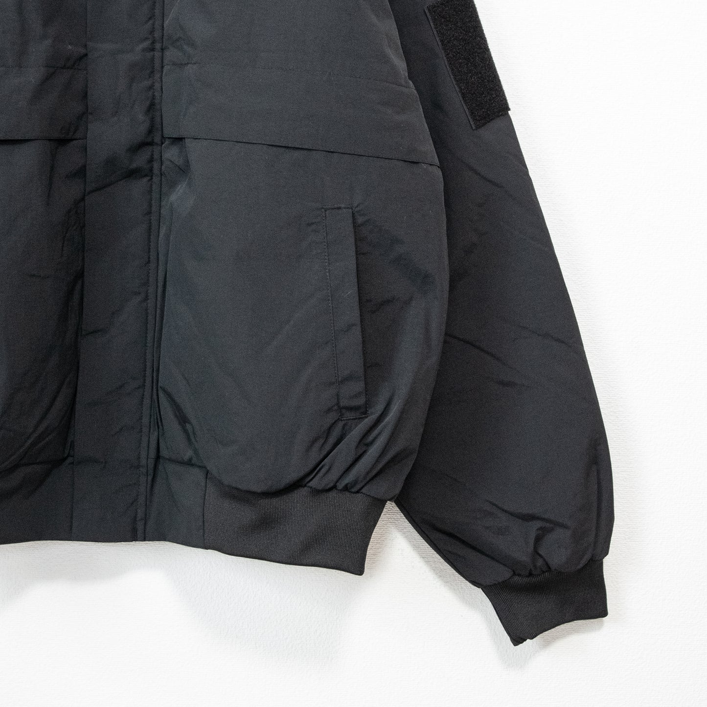 VISION STREET WEAR Padded Nylon Patch Blouson Jacket BLACK